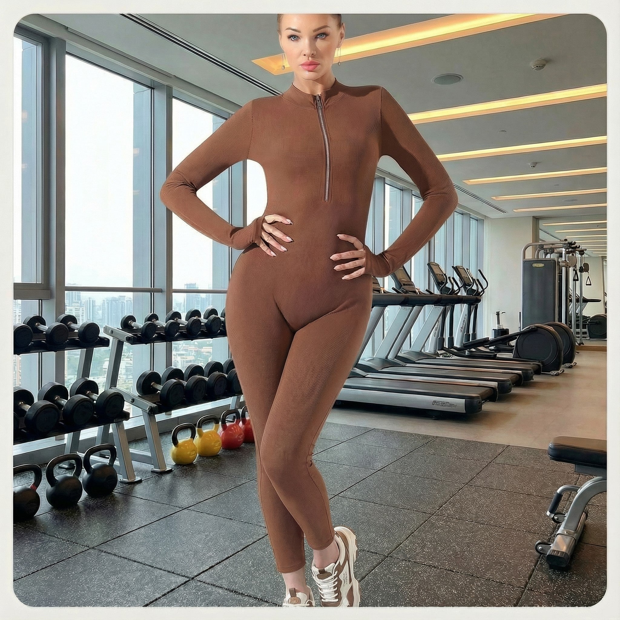 Women's Fashion Simple Solid Color Bodysuit